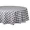 DII® 70" Round Gray & White Checkers Tablecloth